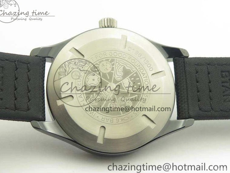 MIROTIME 0409 HighQuality Mark XVIII LAUREUS IW324703 Black Ceramic MKF Best Edition On Black Nylon Strap A 7218